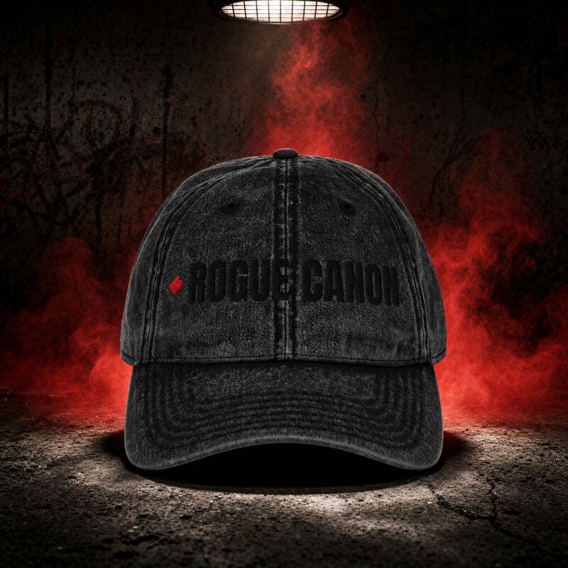 Blackout Vintage Twill Cap - Rogue Canon